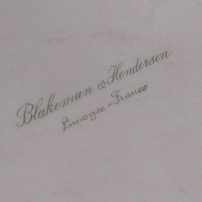 Rare Antique B&H Blakeman & Henderson Limoges France Three Piece Vanity Set Circa 1890's