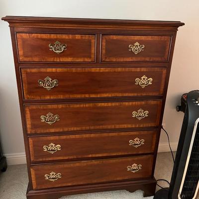 VINTAGE TALL MAHOGANY DRESSER, CHIPPENDALE STYLE, BY DIXIE