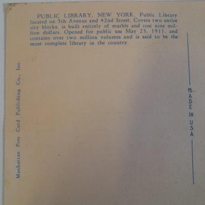 More Vintage Post Cards from New York 1930's  ~ Unused