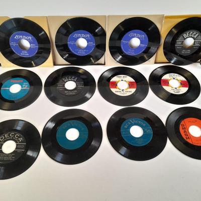 45 LP Records Joe Dowell, Bing Cosby, Guy Lombardo, and many others