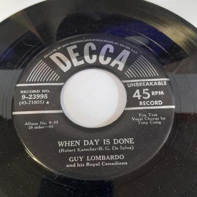 45 LP Records Joe Dowell, Bing Cosby, Guy Lombardo, and many others