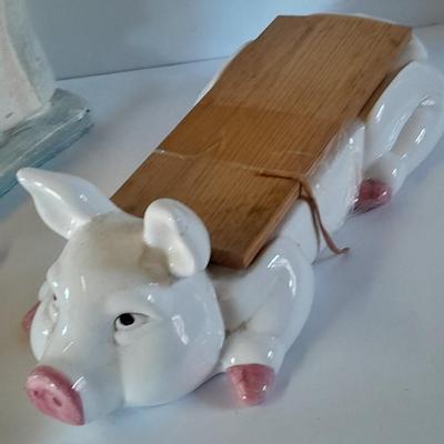 Kitchen Pigs, Chef with wooden utensils, salt & pepper shakers, House Of Lloyd