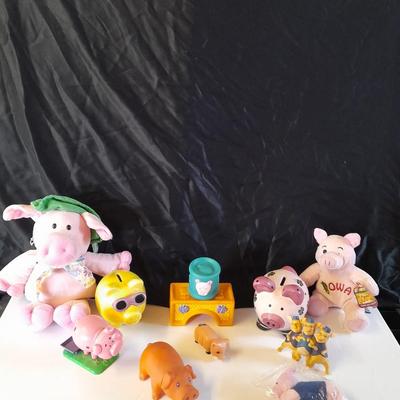 Pig toys for young kids - plush, figures and bank