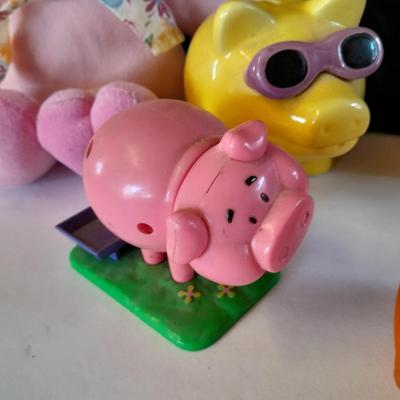 Pig toys for young kids - plush, figures and bank