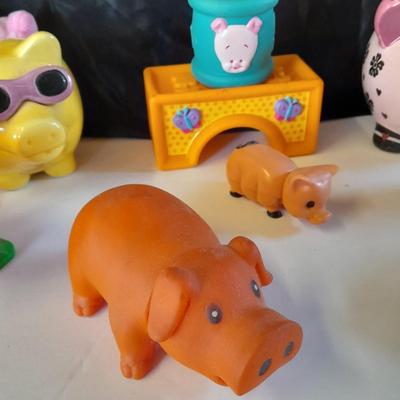 Pig toys for young kids - plush, figures and bank
