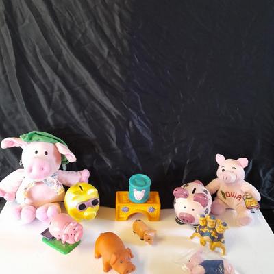 Pig toys for young kids - plush, figures and bank