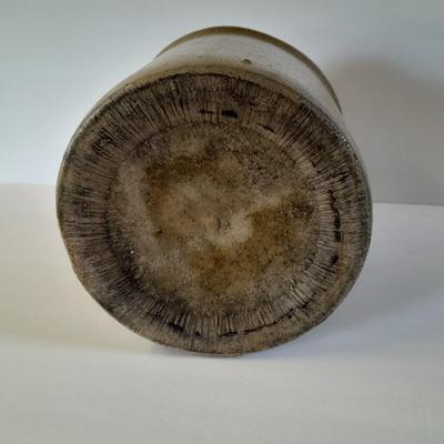 Antique, salt glazed 8" tall pottery Crock