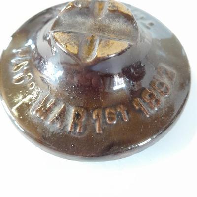 Vintage canning crock and primitive stoneware bowl