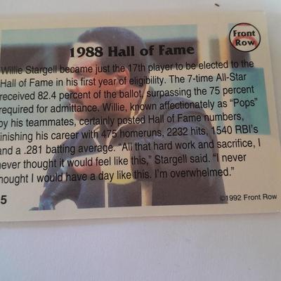 Football trading cards, Willie Stargell, with Certificate of Authenticity