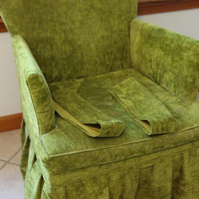 Velvet Green Club Chair