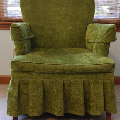 Velvet Green Club Chair