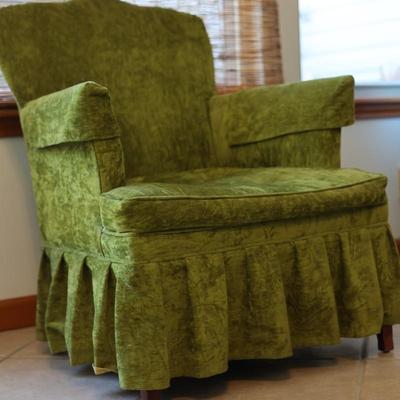 Velvet Green Club Chair