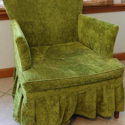 Velvet Green Club Chair