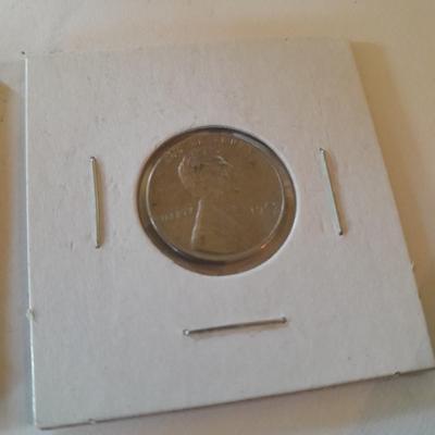 Two steel Wheat Pennies
