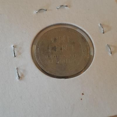 Two steel Wheat Pennies