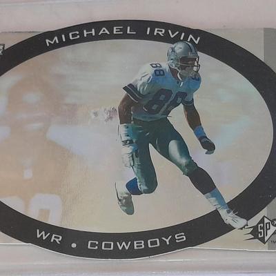Upper Deck Michael Irvin Die cut Hologram trading card