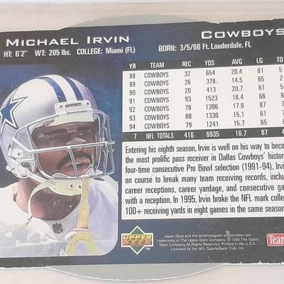 Upper Deck Michael Irvin Die cut Hologram trading card