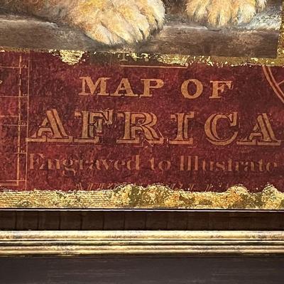 Large Beautifully Framed Map Of Africa Wall Art