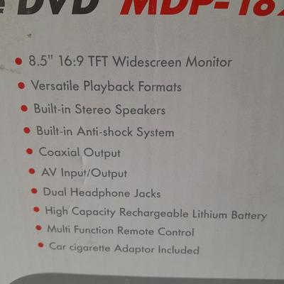 Mintek 8.5" TFT Widescreen portable DVD player with accessories and bag