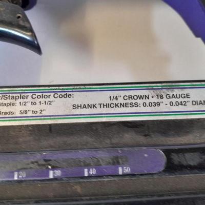 Chicago Electric Pneumatic Nailer/Stapler, chalk line and a 100-foot open face tape measure
