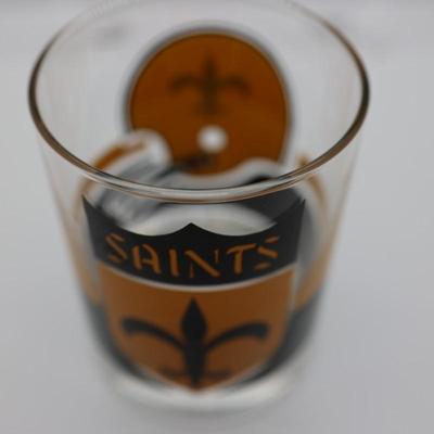 Set of Nine Vintage New Orleans Saints Glasses (9)