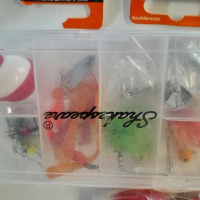 Assortment of Fishing lures new in boxes and other fishing tackle. Rapala Lures