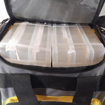 Cabela's soft sided tackle box with organizers