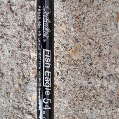 BRAND NEW FISHING POLE AND REEL New Cabela's Fish Eagle 6'6" Spinning rod with new Pflueger open face reel