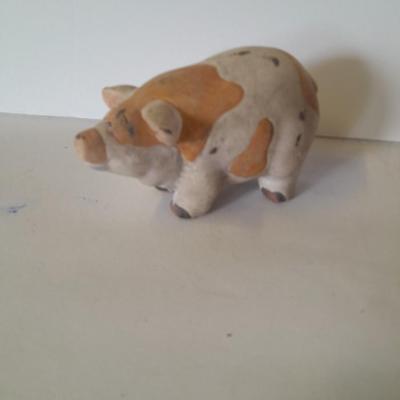 Brown and White Pig figures - Collectible pigs