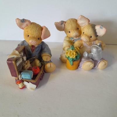 This little Piggy Little Pig Figures Numbered Pig Collectible miniatures