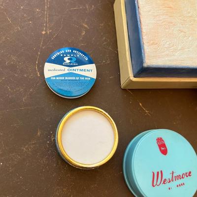 Vintage makeup tins & boxes