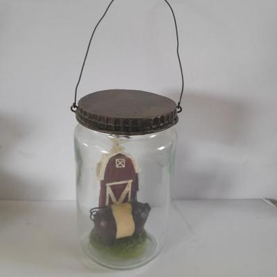 Farm Pig figures and vintage salt & pepper jars