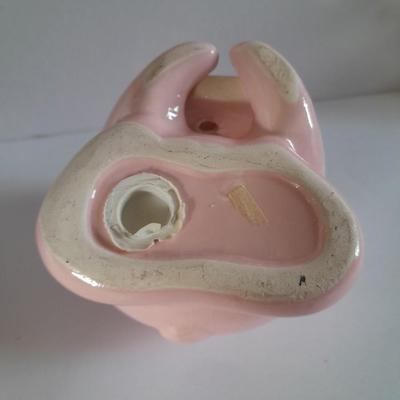 Talking plastic Pig cookie jar no more pigging out pig, and a pig tea pot