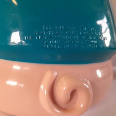 Talking plastic Pig cookie jar no more pigging out pig, and a pig tea pot