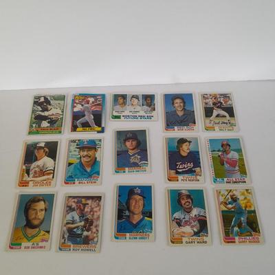 Vintage baseball trading cards
