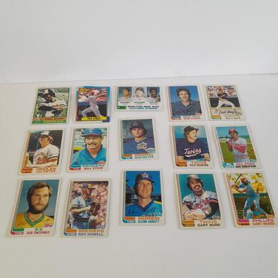 Vintage baseball trading cards