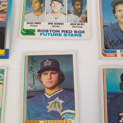 Vintage baseball trading cards