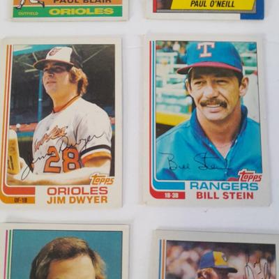 Vintage baseball trading cards
