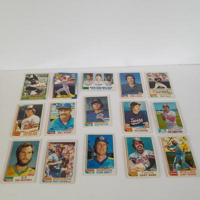 Vintage baseball trading cards