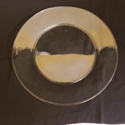 Hand Painted Cake Stand and Clear Plate (K-KD)