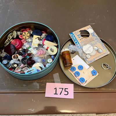 Tin of buttons