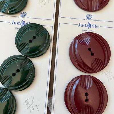 Vintage buttons on cards