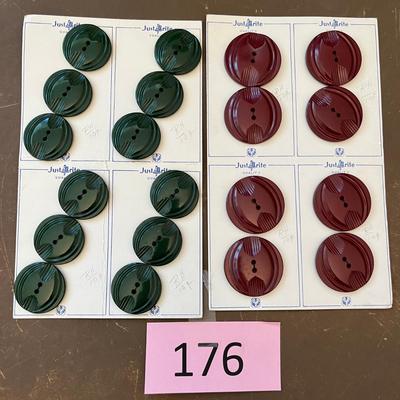 Vintage buttons on cards