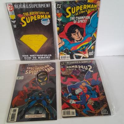 Four Superman Comic Books