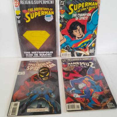 Four Superman Comic Books