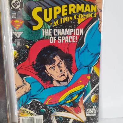 Four Superman Comic Books