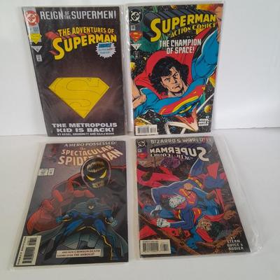 Four Superman Comic Books