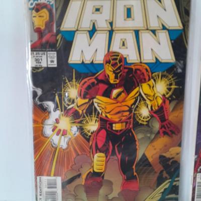 Four Iron Man comic books