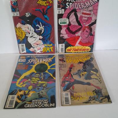 Four Spiderman Comic Books