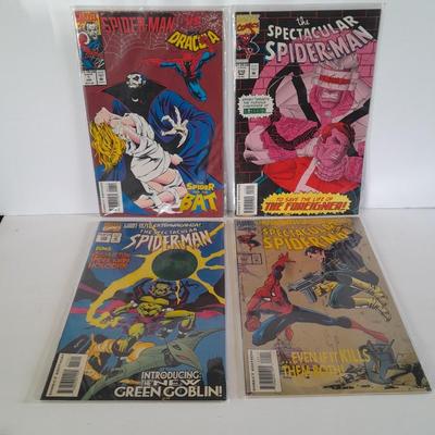 Four Spiderman Comic Books
